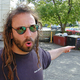 Lyle Kelso points out the site of Monday's seriously freaky dude-whaling.